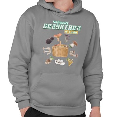 BLUZA Z KAPTUREM grzybowa NAJLEPSZY GRZYBIARZ